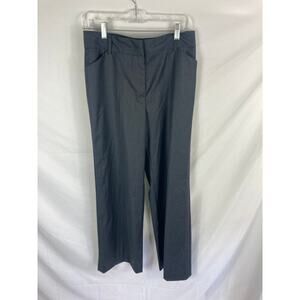 Bogari Silk Wool Blend Dress Pants Dark Grey Size 6